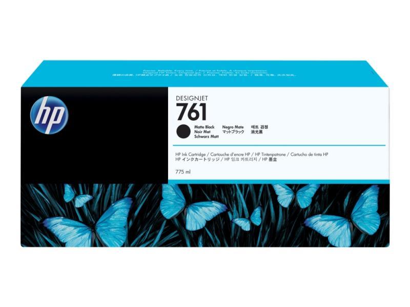 Hp 761 - 775 Ml - Høj Kapacitet - Mat Sort - Original - Designjet - Blækpatron - For Designjet T7100, T7200, T7200 Production Printer