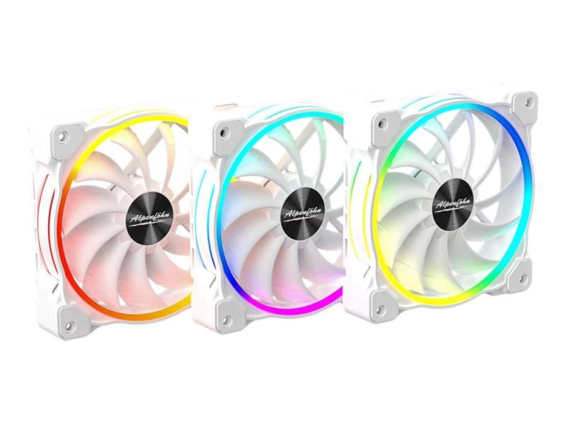 Alpenföhn Wing Boost 3 Argb High Speed - White Edition - Indsats Med Blæser - 120 Mm - Hvid (Pakke Med 3)