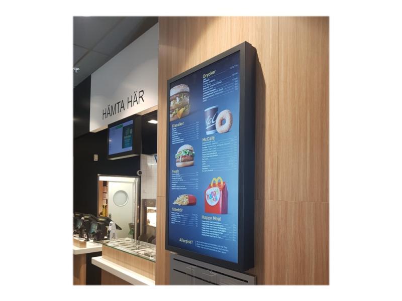 Hi-Nd Wall Casing Easy 32" Portrait - Monteringssæt (Etui) - For Lcd Display - Metal - Sort, Ral 9005 - Skærmstørrelse: 32" - Vægmonterbar - For Sams