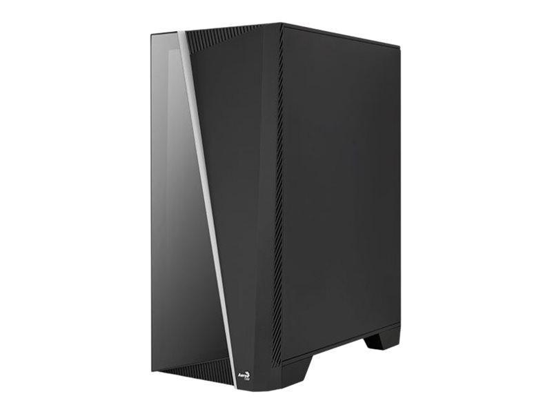 Aerocool Mirage-G-Bk-V1 - Mid Tower - Atx - Sidepanel Med Vindue (Hærdet Glas) - Ingen Strømforsyning (Atx) - Sort - Usb/Lyd