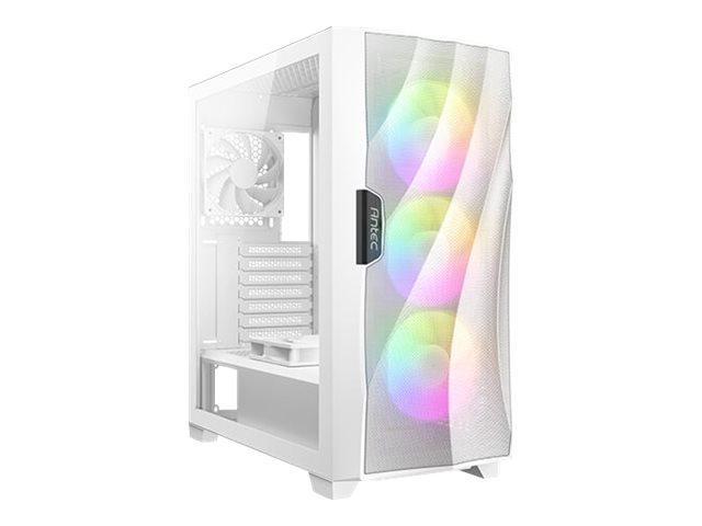 Antec Dark Fleet Series Df700 Flux - Mid Tower - Atx - Sidepanel Med Vindue (Hærdet Glas) - Ingen Strømforsyning - Hvid - Usb/Lyd