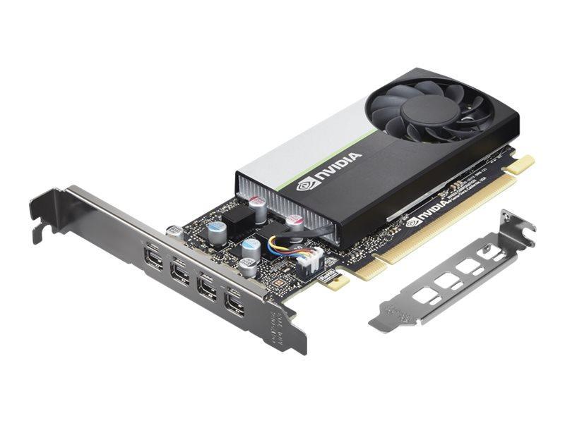 Nvidia T1000 - Grafikkort - T1000 - 8 Gb Gddr6 - Pcie 3.0 X16 - 4 X Mini Displayport - Brun Kasse - For Thinkstation P3  P3 Ultra  P340  P350  P358
