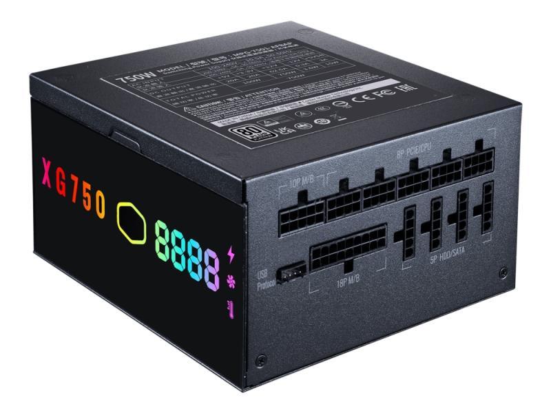 Cooler Master Xg750 Plus Platinum - Strømforsyning (Intern) - Atx12v 2.53 / Eps12v - 80 Plus Platinum - Ac 100-240 V - 750 Watt - Aktiv Pfc - Europa