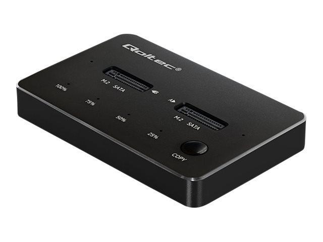 Qoltec - Ssd-Dockingstation - Ngff - M.2 - M.2 Card / Sata 6Gb/S - Usb 3.1 - Sort