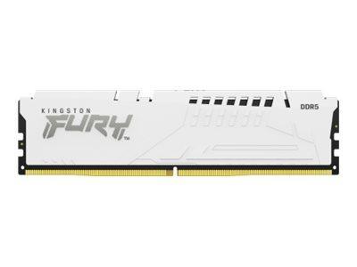 Kingston Fury Beast - Ddr5 - Sæt - 32 Gb: 2 X 16 Gb - Dimm 288-Pin - 6000 Mhz / Pc5-48000 - Cl36 - 1.35 V - Ikke Bufferet - On-Die Ecc - Hvid