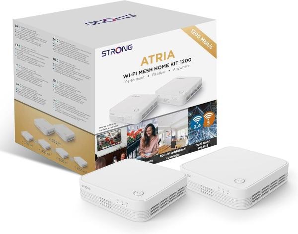 Strong Wi-Fi Mesh Home Kit 1200, Hvid, Intern, Mesh-Satellit, 450 M², 20 Dbmw, 0 - 45 °C