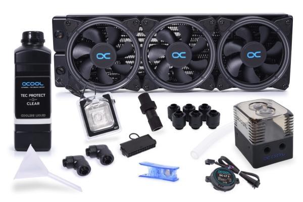 Alphacool 11987, Vandblok, 12 Cm, Sort, Grå, Transparent