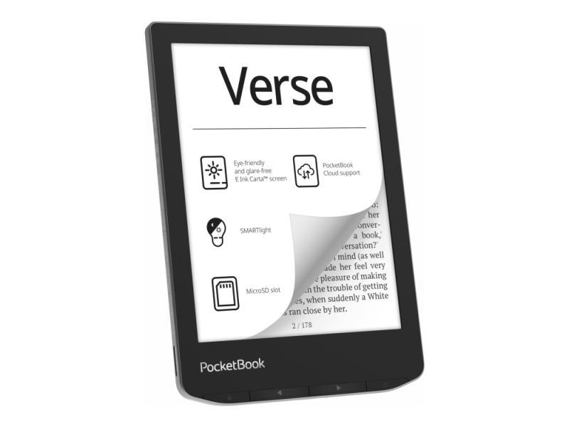 Pocketbook Verse - Ebook Læser - Linux 3.10.65 - 8 Gb - 6" 16 Gråniveauer (4-Bit) E Ink Carta (758 X 1024) - Touch Screen - Microsd Indgang - Wi-Fi -