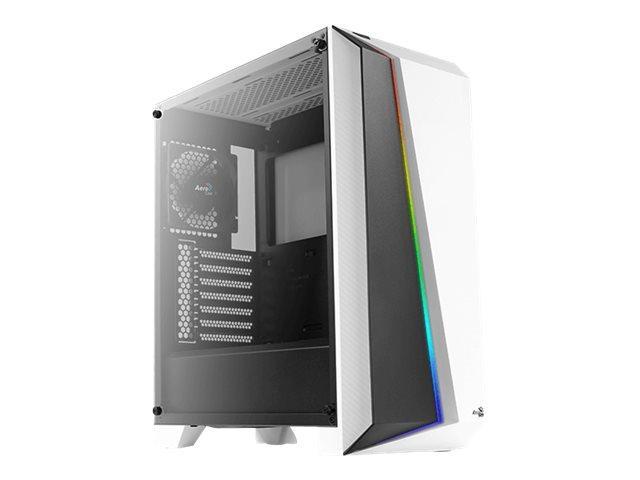 Aerocool Cylon Pro - Tempered Glass Edition - Tower - Atx - Sidepanel Med Vindue (Hærdet Glas) - Ingen Strømforsyning (Atx) - Hvid - Usb/Lyd