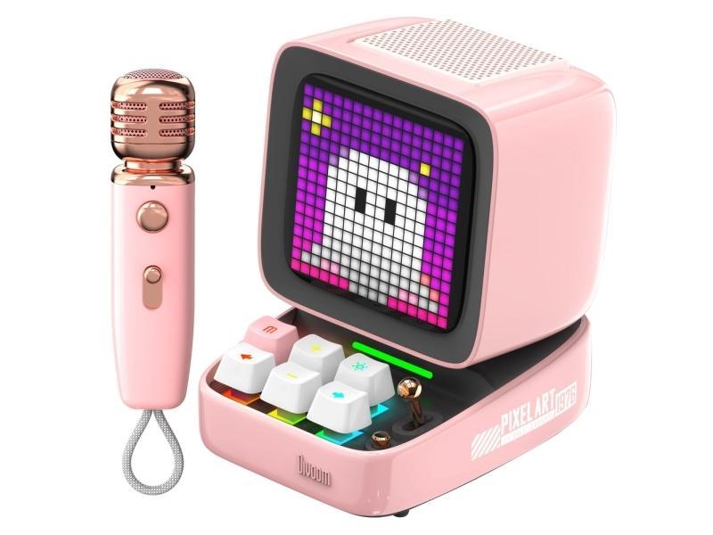 Divoom Ditoo-Mic Mini - 15 W - Trådløs - Bærbar Monohøjttaler - Pink - Mobiltelefon / Smartphone - Microsd (Transflash) (6958444603858)