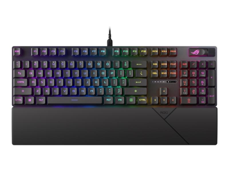 Asus Rog Strix Scope Ii Rx - Tastatur - 100% - Full Size - Backlit - Tastkontakt: Rog Rx Red Optisk Mekanisk - Sort
