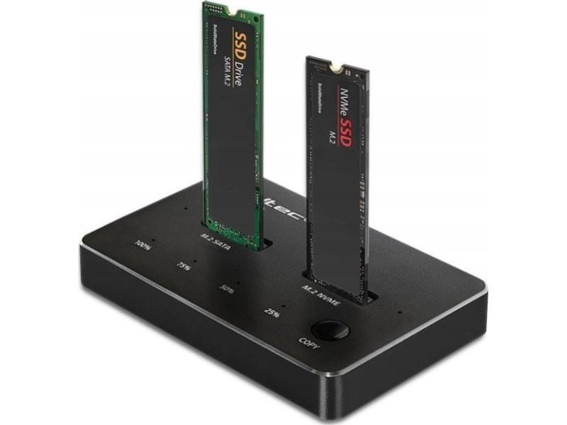 Qoltec M.2 | Nvme | Sata | Usb-C | Dual 2 X 2Tb Ssd Docking Station