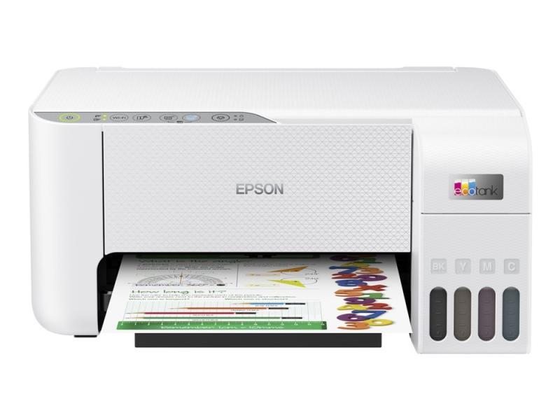 Epson Ecotank L3276 - Multifunktionsprinter - Farve - Blækprinter - Its - A4/Legal (Medie) - Op Til 10 Spm (Udskriver) - 100 Ark - Usb, Wi-Fi - Hvid