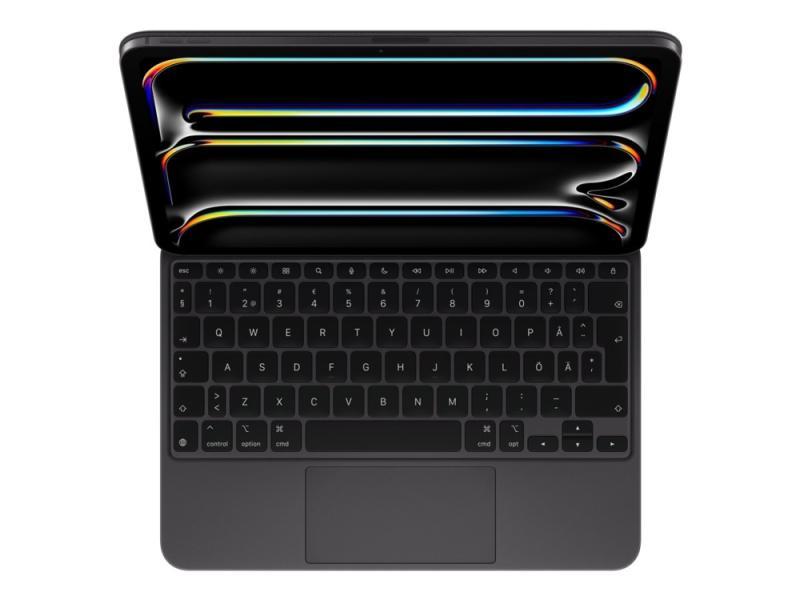 Apple Magic Keyboard - Tastatur Og Folio-Kasse - Med Trackpad - Bagbelyst - Apple Smart Connector - Svensk - Sort - For Apple 11-Inch Ipad Pro (M4)