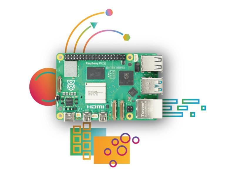 Raspberry Pi 5 Model B - Enkelttavle-Computer - Broadcom Bcm2712 / 2.4 Ghz - Ram 4 Gb - 802.11A/B/G/N/Ac, Bluetooth 5.0