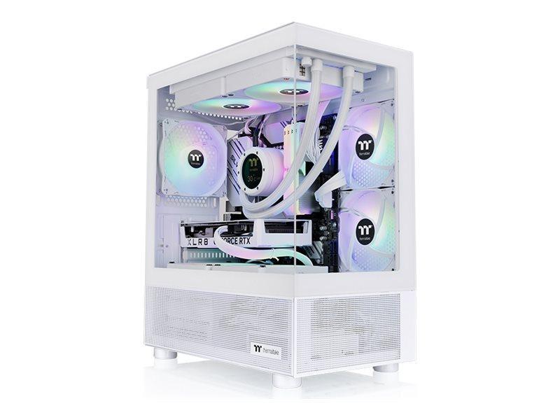 Thermaltake View 170 Tg Argb - Mid Tower - Micro Atx - Sidepanel Med Vindue (Hærdet Glas) - Ingen Strømforsyning (Atx) - Sne - Usb/Lyd
