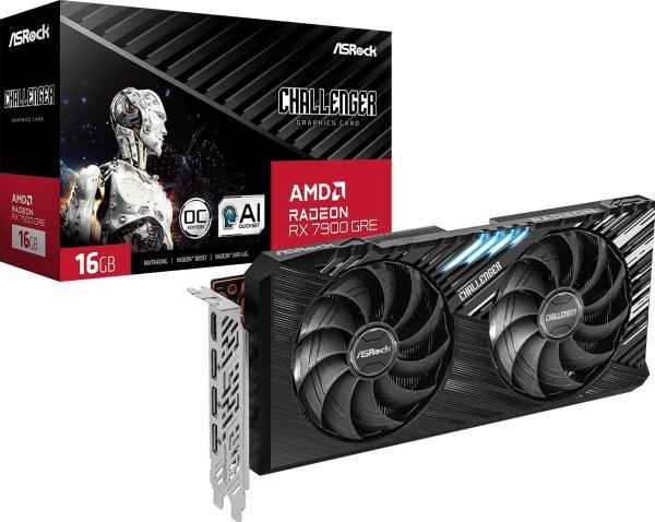 Asrock Challenger Rx7900gre Cl 16Go, Radeon Rx 7900 Gre, 16 Gb, Gddr6, 256 Bit, 7680 X 4320 Pixel, Pci Express X16 4.0