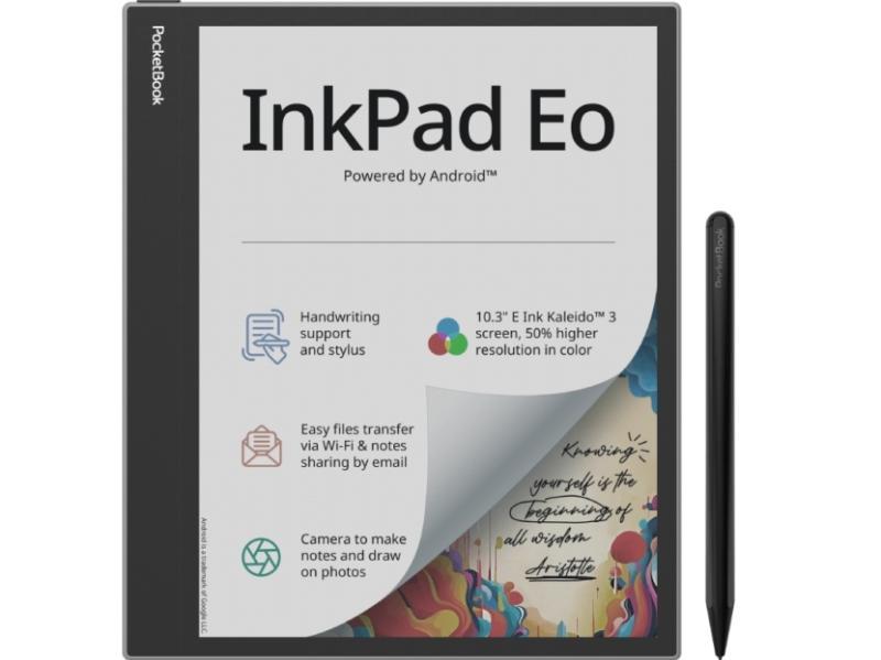 Pocketbook Inkpad Eo, 26,2 Cm (10.3"), E Ink Kaleido, 1860 X 2480 Pixel, Azw, Azw3, Doc, Docx, Epub, Fb2, Fb2.Zip, Htm, Html, Mobi, Pdf, Prc, Rtf, Tx