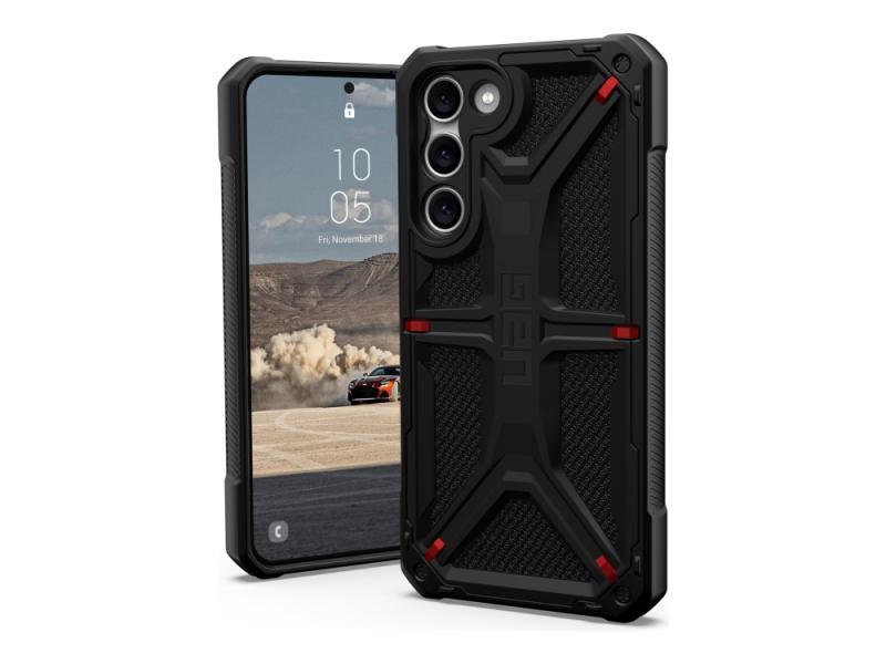 Uag Monarch Series - Bagsidecover Til Mobiltelefon - Kevlar, Legeringsmetal, Termoplastisk Polyuretan (Tpu) Ramme, Polykarbonatbagplade - Kevlarsort