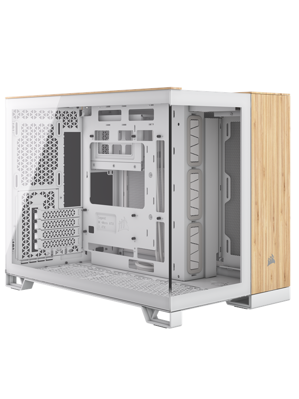 Corsair 2500X - White/Bamboo - Kabinet - Miditower