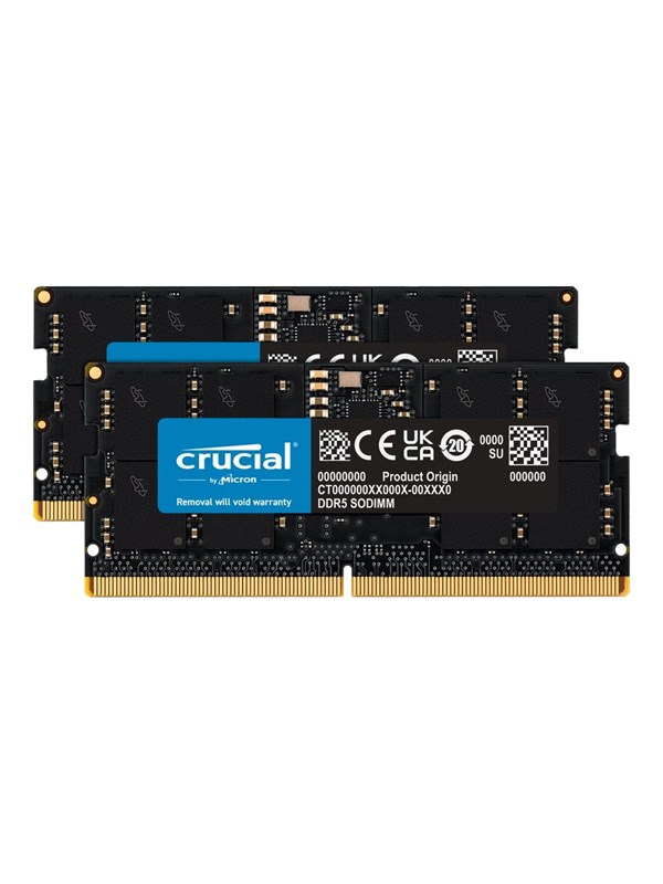 Crucial - DDR5 - kit - 24 GB: 2 x 12 GB - SO-DIMM 262-pin - 5600 MHz / PC5-44800