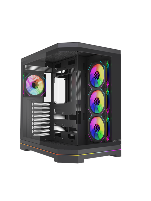 DUTZO C830 Panorama ARGB - Kabinet - Miditower - Sort