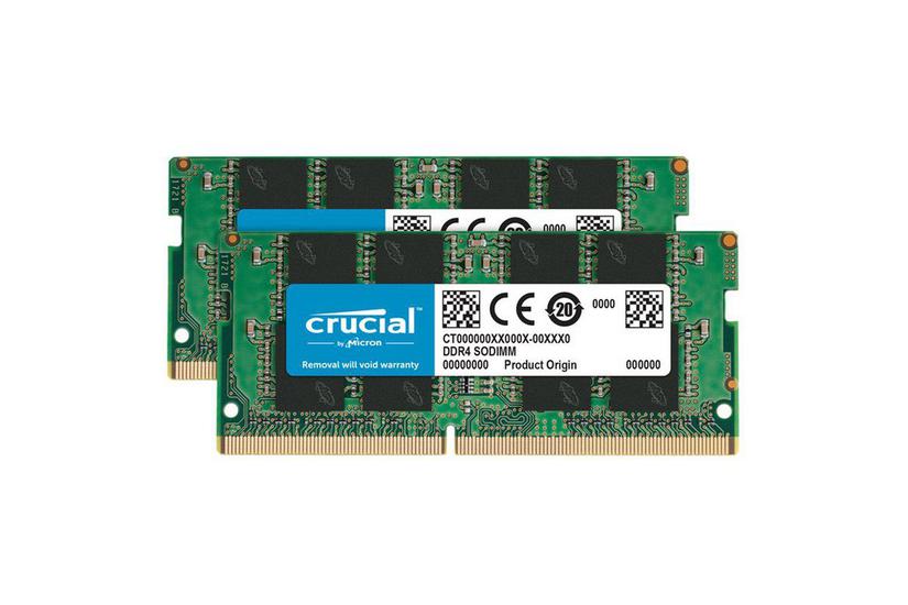 Crucial - DDR4 - 64 GB: 2 x 32 GB - SO-DIMM 260-pin - unbuffered
