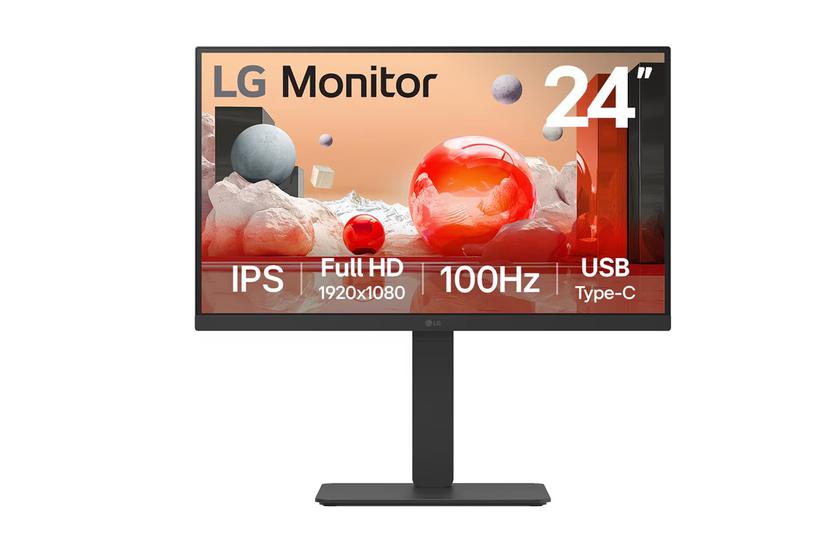 LG 24BA750-B skærm - LED baglys - 24" - IPS - 5ms - Full HD 1920x1080 ved 100Hz
