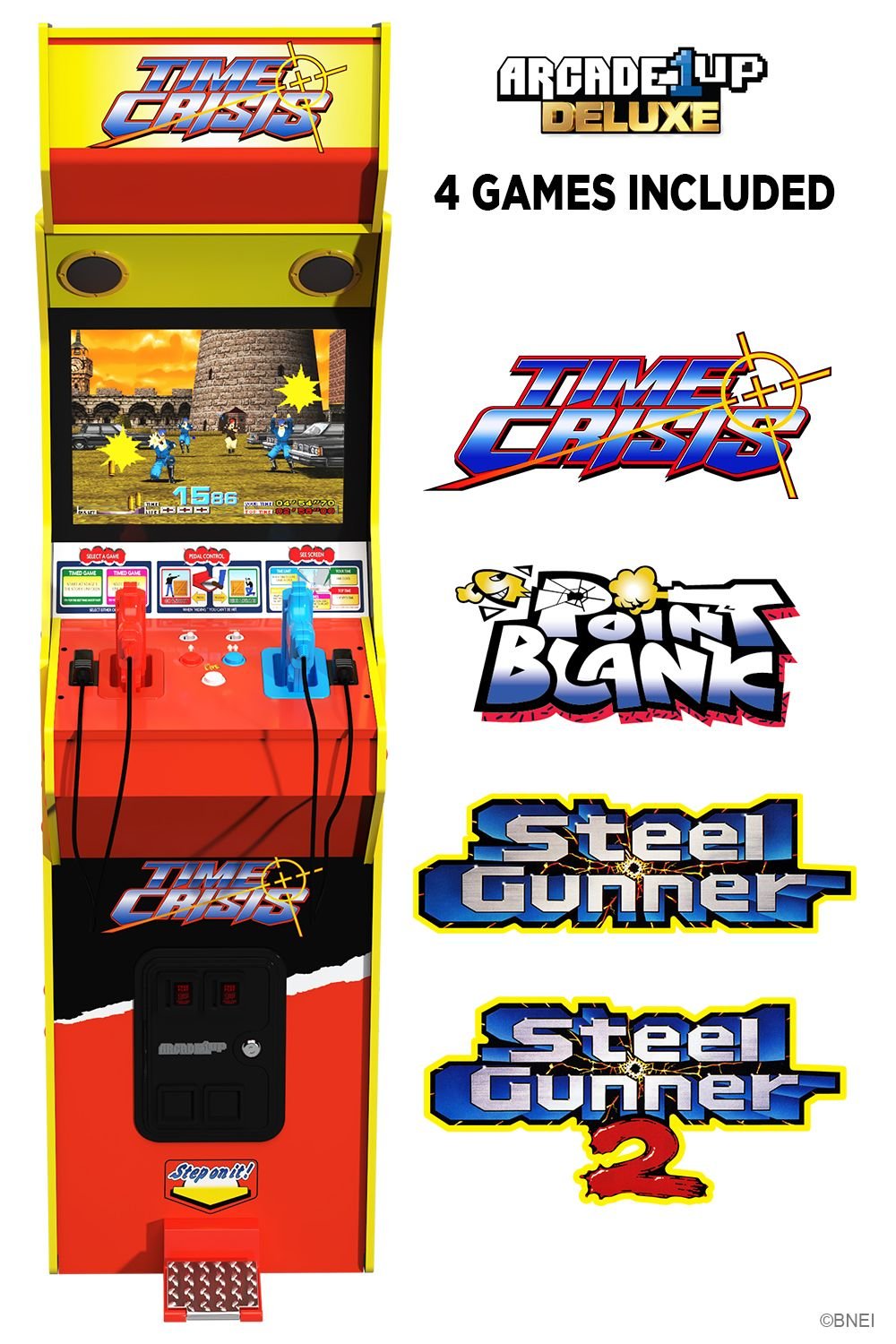 ARCADE 1 UP TIME CRISIS DELUXE ARCADE MACHINE