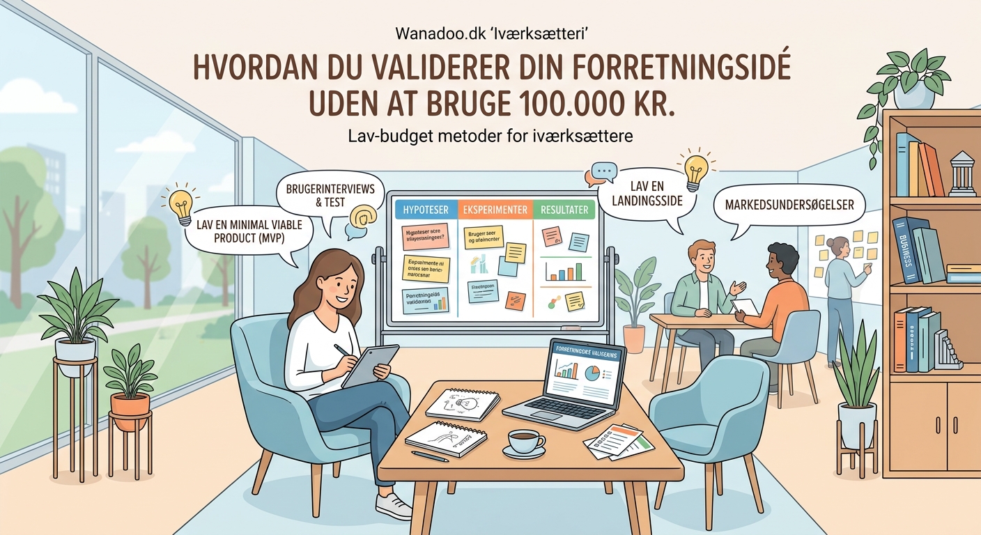 Hvordan du validerer din forretningsidé uden at bruge 100.000 kr. - Illustration 1