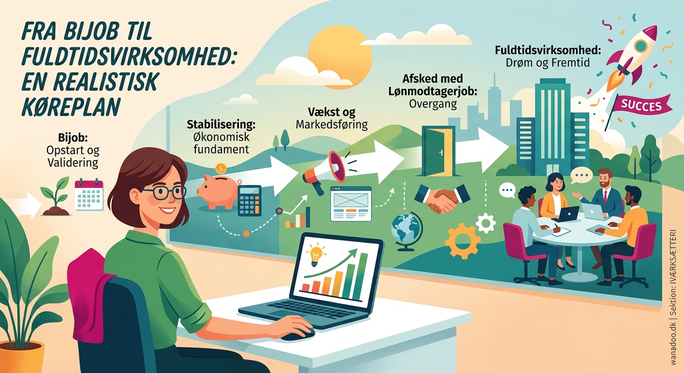 Fra bijob til fuldtidsvirksomhed: En realistisk køreplan - Illustration 1