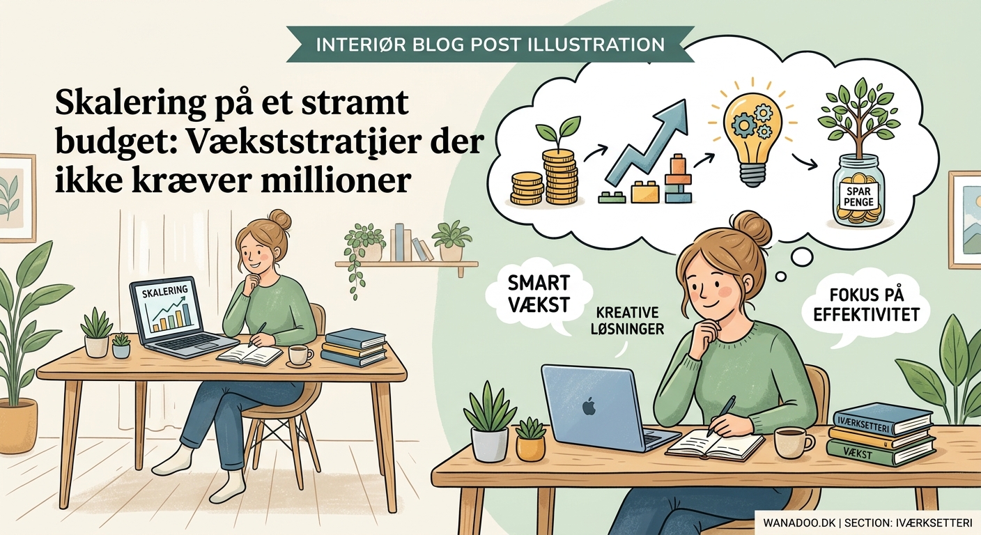 Skalering på et stramt budget: Vækststrategier der ikke kræver millioner - Illustration 1