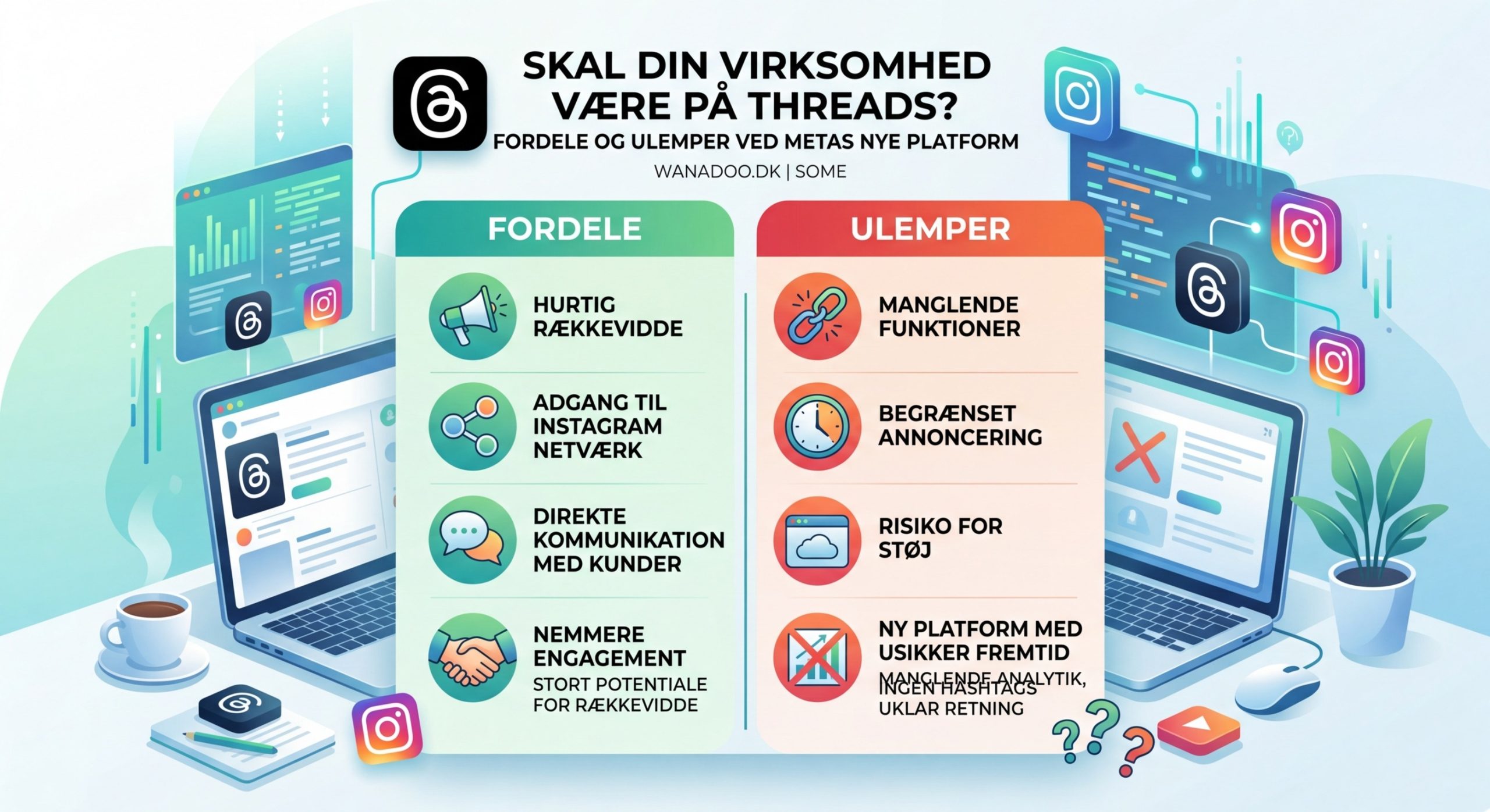 Skal din virksomhed være på Threads? Fordele og ulemper ved Metas nye platform - Illustration 1
